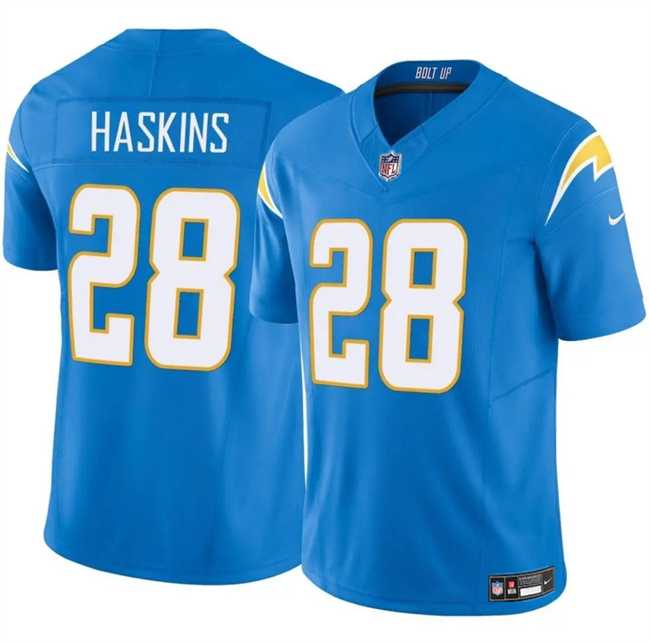 Men & Women & Youth Los Angeles Chargers #28 Hassan Haskins Blue 2024 F.U.S.E Vapor Limited Stitched Jersey->los angeles chargers->NFL Jersey
